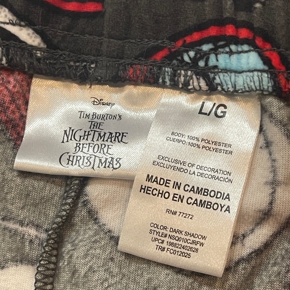 Nightmare Before Christmas themed pajama pants adults size Large - Picture 3 of 4